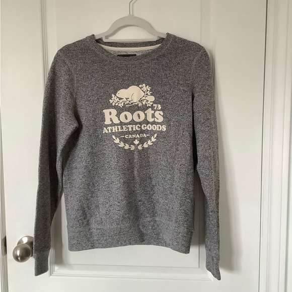 Grey with roots logo crewneck sweater - Picture 1 of 3